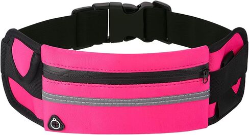 Waist Pack Bag - Running Belt Fanny Pack for Jogging Pocket Belt | Lightweight, Adjustable, and Water-Resistant for Sports and Travel（Pink） in Saudi Arabia
