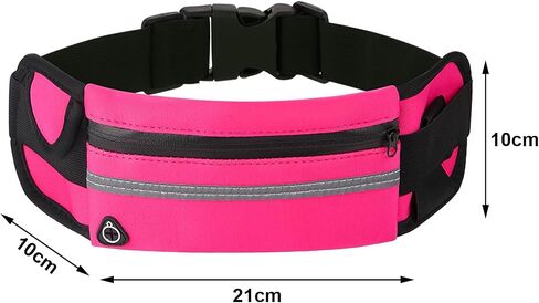 Waist Pack Bag - Running Belt Fanny Pack for Jogging Pocket Belt | Lightweight, Adjustable, and Water-Resistant for Sports and Travel（Pink） in Saudi Arabia