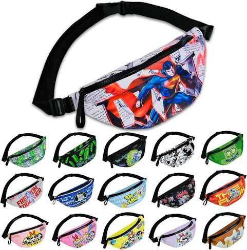 Comic Style Fanny Pack for Men,Women&Teens–Bold Graphic Waist Bag with Hero Print,Adjustable Strap,Lightweight Belt Bag for Travel,Running,Hiking,Festivals or Everyday Use,Great Gift Idea (DC,DC-0070) in Saudi Arabia