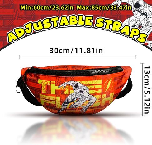 Comic Style Fanny Pack for Men,Women&Teens–Bold Graphic Waist Bag with Hero Print,Adjustable Strap,Lightweight Belt Bag for Travel,Running,Hiking,Festivals or Everyday Use,Great Gift Idea (DC,DC-0070) in Kuwait