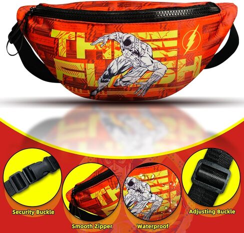 Comic Style Fanny Pack for Men,Women&Teens–Bold Graphic Waist Bag with Hero Print,Adjustable Strap,Lightweight Belt Bag for Travel,Running,Hiking,Festivals or Everyday Use,Great Gift Idea (DC,DC-0070) in Kuwait