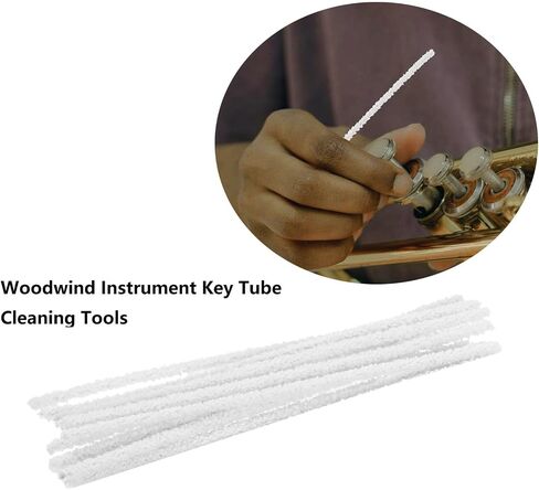 50 Pcs Flute Cleaning Rods Woodwind Instrument Key Tube Cleaning Tools for Saxophone Clarinet Flute Oboe Bassoon in Saudi Arabia