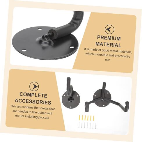 1 Set Horizontal Guitar Wall Mount Holder Durable Metal Hanger for Electric Acoustic Bass Violin Ukulele Easy Installation with Screw Kit Versatile Display Rack in Saudi Arabia