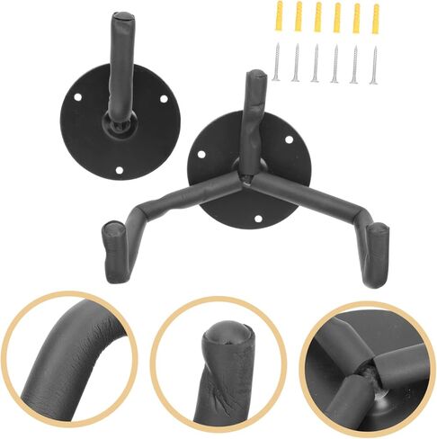 1 Set Horizontal Guitar Wall Mount Holder Durable Metal Hanger for Electric Acoustic Bass Violin Ukulele Easy Installation with Screw Kit Versatile Display Rack in Saudi Arabia