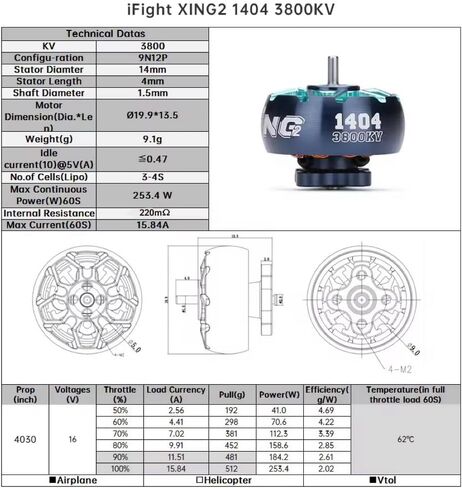 iFlight 4pcs XING2 1404 4600KV Brushless Motor for QAV FPV Racing Drone Quadcopter Motor in Saudi Arabia
