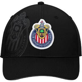 أيقونة رياضية متوافقة مع قبعة كرة القدم الرسمية Chivas De Guadalajara - سوداء مع شعار كبير باهت in Kuwait