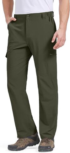 Mens Lightweight Cargo Hiking Patns Quick Dry Outdoor Work Pants with 6 Pockets Fishing Safari Pants in Saudi Arabia
