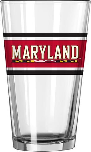 Logo Brands NCAA 16 oz Pint Glass - Durable Glass With Bold Team Color– Chip-Resistant Rim Drinkware For Fans, Tailgates, Home Bars & Everyday Use in Saudi Arabia