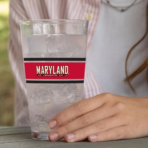 Logo Brands NCAA 16 oz Pint Glass - Durable Glass With Bold Team Color– Chip-Resistant Rim Drinkware For Fans, Tailgates, Home Bars & Everyday Use in Saudi Arabia