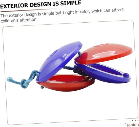 BESPORTBLE 2sets Castanets Musical Instruments Teaching for Rhythm Learning and Sound Sensitivity Present for Music Playtime Red Blue 6pcs*2 in Saudi Arabia