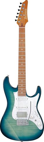 Ibanez AZ22S1F Standard 6-String Right-Handed Electric Guitar with Roasted Maple Neck and Jatoba Fretboard (Transparent Turquoise Burst) in Saudi Arabia