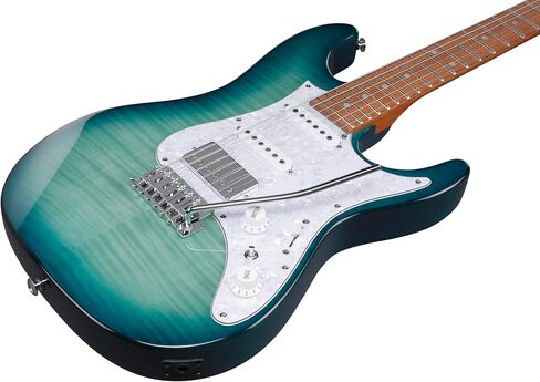 Ibanez AZ22S1F Standard 6-String Right-Handed Electric Guitar with Roasted Maple Neck and Jatoba Fretboard (Transparent Turquoise Burst) in Saudi Arabia