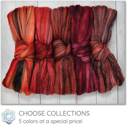 Hand Dyed Superfine Merino Tencel Roving. Crimson, 1oz in Kuwait