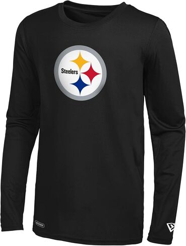 New Era NFL Football Men's Stadium Logo Long Sleeve Performance T-Shirt, Pittsburgh Steelers, X-Large in Saudi Arabia