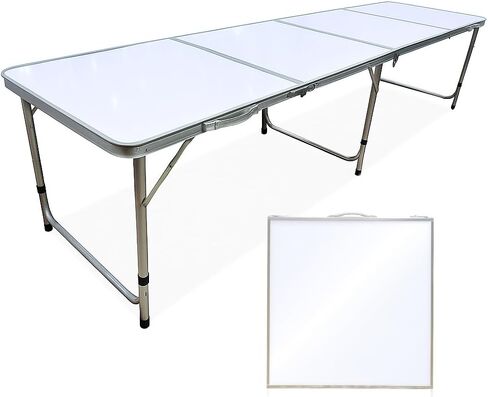 Tipsy Together Dry Erase Beer Pong Table, 8ft x 2ft, Foldable Portable Party Game Table, Tournament Size, Whiteboard Surface, Interactive Game Table for Game Night, Home Parties, Camping. in Saudi Arabia