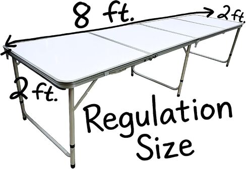 Tipsy Together Dry Erase Beer Pong Table, 8ft x 2ft, Foldable Portable Party Game Table, Tournament Size, Whiteboard Surface, Interactive Game Table for Game Night, Home Parties, Camping. in Saudi Arabia