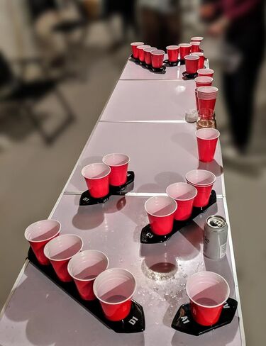 Tipsy Together Dry Erase Beer Pong Table, 8ft x 2ft, Foldable Portable Party Game Table, Tournament Size, Whiteboard Surface, Interactive Game Table for Game Night, Home Parties, Camping. in Saudi Arabia