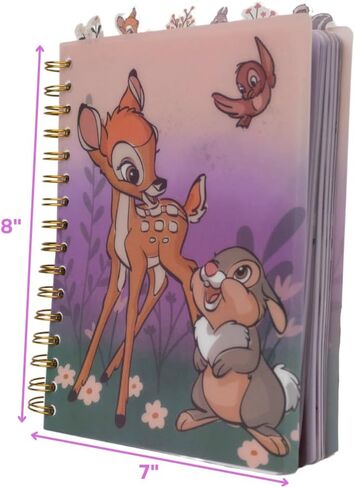 Innovative Designs Disney Princess Tab Journal Notebook for Kids, Spiral Bound, 96 Lined Pages, 8 x 7 inches in Kuwait
