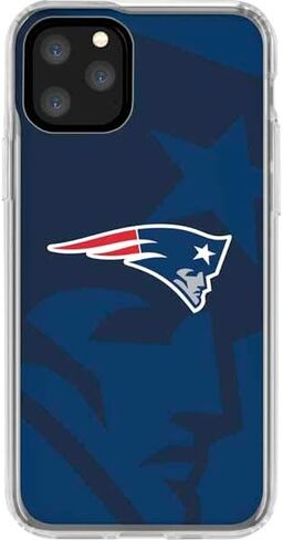 حافظة هاتف Skinit الشفافة متوافقة مع iPhone 11 Pro - تصميم رؤية مزدوجة مرخص رسميًا من NFL New England Patriots in Saudi Arabia