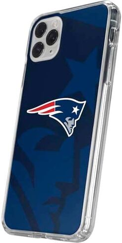 حافظة هاتف Skinit الشفافة متوافقة مع iPhone 11 Pro - تصميم رؤية مزدوجة مرخص رسميًا من NFL New England Patriots in Saudi Arabia