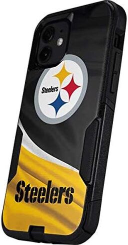 غلاف هاتف من Skinit متوافق مع حافظة OtterBox Commuter لهاتف iPhone 12 - تصميم مرخص رسميًا من NFL Pittsburgh Steelers in Saudi Arabia