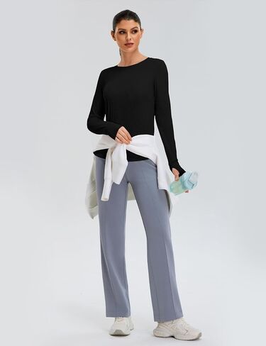 BMJL Women's Long Sleeve Tops Open Back Gym قمصان رياضية غير رسمية لليوغا الجري التي تسير القمصان السقوط 2025 in Saudi Arabia
