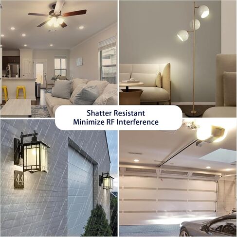 فتحة باب المرآب LED مصباح LED 2 حزمة ， 15W مكافئة لمبة ضوء المرآب 100W ، A19 5000K ضوء النهار بيضاء E26 قاعدة 120 فولت في الهواء الطلق ، تقليل التداخل ، Dimmable in Kuwait