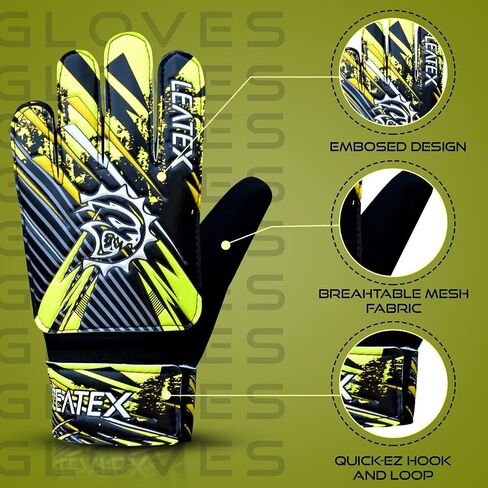Youth Football Gloves – Kids Soccer Goalie Gloves, Strong Grip Youth Goalie Glove for Boys & Girls – Breathable Goalkeeper Gloves for Training in Saudi Arabia