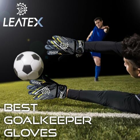قفازات كرة القدم للشباب - قفازات حارس المرمى لكرة القدم للأطفال، قفاز حارس المرمى الشبابي ذو قبضة قوية للأولاد والبنات - قفازات حارس المرمى القابلة للتنفس للتدريب in Kuwait