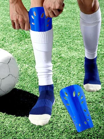 2 Pairs Soccer Shin Guards, 6.4 × 4 Inch Breathable Shin Guard Sleeves for Men&Women Football Games in Saudi Arabia