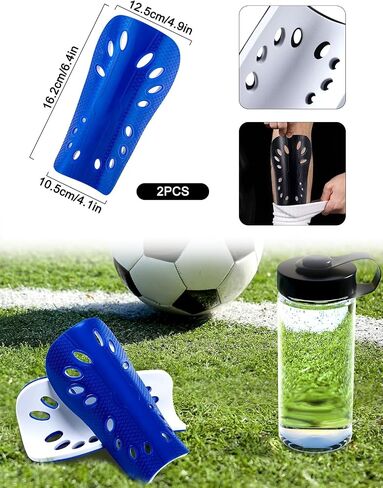 2 Pairs Soccer Shin Guards, 6.4 × 4 Inch Breathable Shin Guard Sleeves for Men&Women Football Games in Saudi Arabia