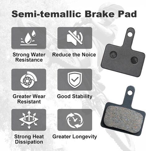 Bike Brake Pads,4 Pairs Resin Bicycle Brake Pads,35mm*31mm Bike Disc Brake Pads Compatible with TRP Tektro Shimano Deore Br,for Mountain Bike/Road Bike/Ebike/MTB in Kuwait