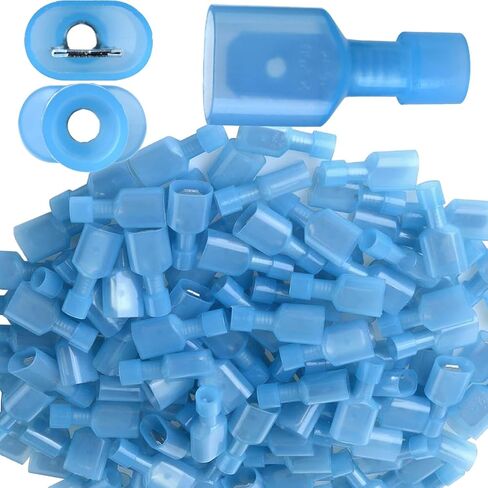100pcs موصلات مجلة مجلة كهربائية ، موصلات سلكية تفكيك سريعة ، طرف معزول من 16 إلى 14 AWG لتوصيل سلك الكابل (الأزرق (16-14AWG ، أنثى (100 درجة مئوية)) in Kuwait