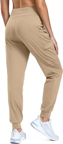 G joggers تدريجي للنساء 4 جيوب عالية الخصر بخصر السراويل السراويل الناعمة لينة للتجريب يركض السفر in Saudi Arabia