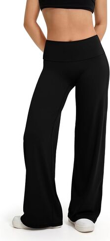SUUKSESS Women Wide Leg Yoga Pants High Waisted Tummy Control Workout Leggings in Saudi Arabia