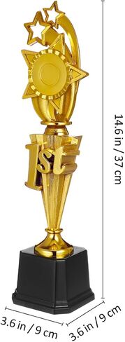 NOLITOY 14 Inch Star-Shaped Trophy for Boy Girl, 1st Place Trophy First Place Award for Soccer Competitions, Celebrations and School Events in Saudi Arabia
