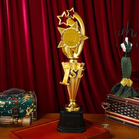 NOLITOY 14 Inch Star-Shaped Trophy for Boy Girl, 1st Place Trophy First Place Award for Soccer Competitions, Celebrations and School Events in Saudi Arabia