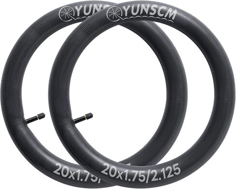 YUNSCM 2-PCS 20 بوصة أنابيب الدراجة 20x1.75/1.95/2.10/2.125 صمام شريدر 20 بوصة أنابيب داخلية للدراجة متوافقة مع 20 × 1.75 20 × 1.90 20 × 1.95 20 × 2.0 20 × 2.1 20 × 2.125 أنابيب الإطارات in Saudi Arabia