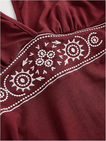 Verdusa Women’s V Hippie Hippie Halter Tiered Dress Ruched Mini Shuffle Y2K ملابس غربية XS-4XL in Kuwait