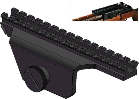 Gotical 4-Point Locking Deluxe M14/M1A Scope Mount, Over 6-inch fully Picatinny-compatible top rail with 15 slots, Side plate features locking point, Installs easily, no gunsmithing required in Saudi Arabia
