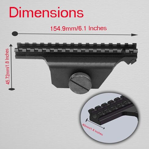 Gotical 4-Point Locking Deluxe M14/M1A Scope Mount, Over 6-inch fully Picatinny-compatible top rail with 15 slots, Side plate features locking point, Installs easily, no gunsmithing required in Saudi Arabia