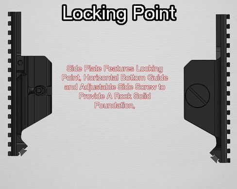 Gotical 4-Point Locking Deluxe M14/M1A Scope Mount, Over 6-inch fully Picatinny-compatible top rail with 15 slots, Side plate features locking point, Installs easily, no gunsmithing required in Saudi Arabia