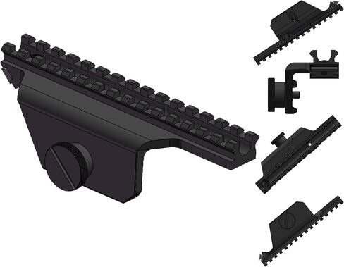 Gotical 4-Point Locking Deluxe M14/M1A Scope Mount, Over 6-inch fully Picatinny-compatible top rail with 15 slots, Side plate features locking point, Installs easily, no gunsmithing required in Saudi Arabia