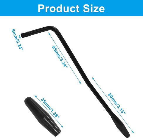 Piutouyar 5 Pack Tremolo Arm Whammy Bar 6 mm, 3 Colors Electric Guitar Whammy Bar Metal Thread Tremolo Arm with Tip (Black/Silver/Gold) in Saudi Arabia