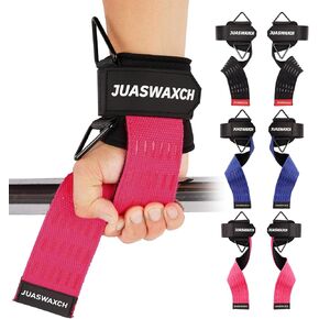 Wrist Straps with Neoprene Padded Support, Double Layer Cotton Gym Gloves & Hand Grips for Deadlifting, Strength Training – Gifts for Women in Saudi Arabia