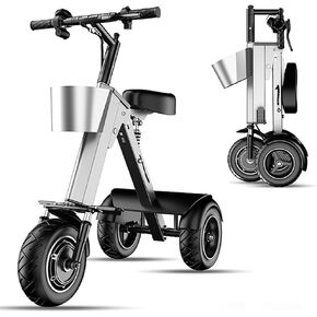 3 Wheel Electric Scooter for Adults,Folding Electric Trike Lightweight,450W Motor,Simple and Convenient to use,Foldable with seat Mobility Scooters for Seniors,Used for Commute and Travel in Saudi Arabia