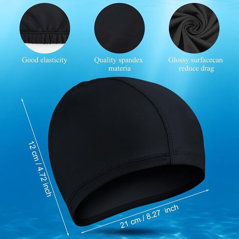 Fabric Swim Cap with high Elasticity, Lightweight and Comfortable, Keeps Hair Clean, Breathable, Suitable for Both Long and Short Hair, for Women, Girls, Men, and Kids. in Saudi Arabia