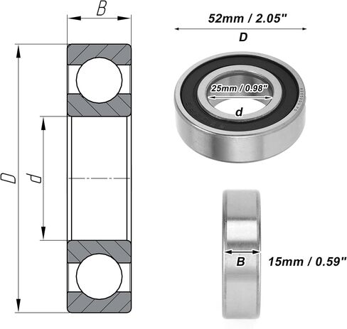 ACROPIX 6312DDU Deep Groove Ball Bearings P0 60x130x31mm Lubricated Bearings Double Rubber Seal Black Silver Tone Scooter Skateboard Wheel in Saudi Arabia