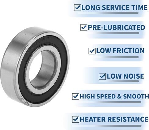 ACROPIX 6312DDU Deep Groove Ball Bearings P0 60x130x31mm Lubricated Bearings Double Rubber Seal Black Silver Tone Scooter Skateboard Wheel in Saudi Arabia