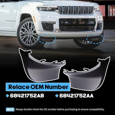 الجبهة اليمنى من الوفير ، لافتات ، ملصق جيب Grand Grand Cherokee L 2021 2022 2023 2024 ، يحل المنحدر الحجري الجانبي 68421752AB 68421752AA in Kuwait